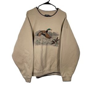 Vintage Y2K Embroidered Duck Outdoor Sweatshirt